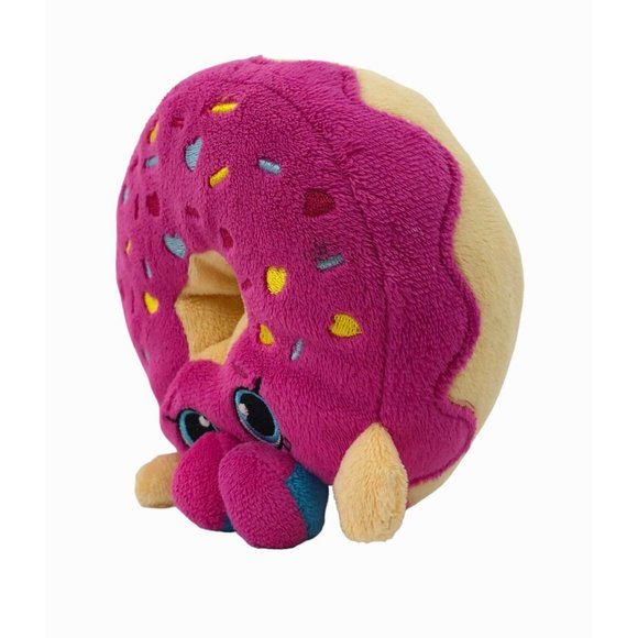 Shopkins Pink Sprinkle Smiley Face Donut Stuffed Animal Plush Toy Collectible - Picture 3 of 10